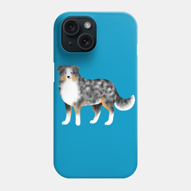 Australian Shepherd (Blue Merle) Phone Case by illucalliart