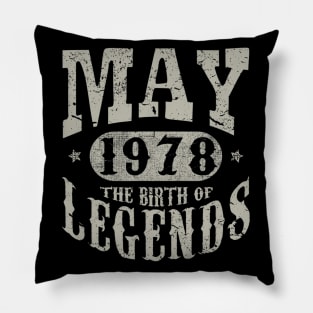 42 Years 42nd Birthday May 1978 Birth of Legend Pillow