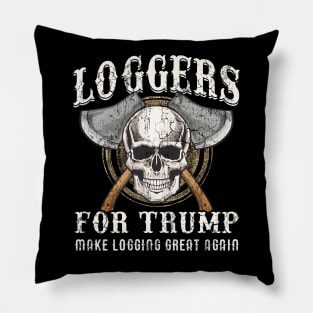 Loggers For Trump 2020 Logging Pillow