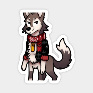 Cute Alpha Wolf Drawing Magnet