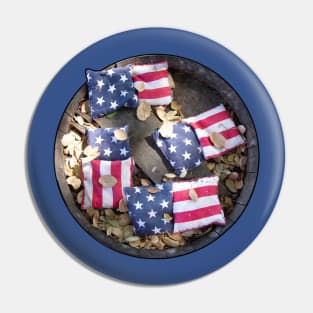 Corn Hole Patriot Pin