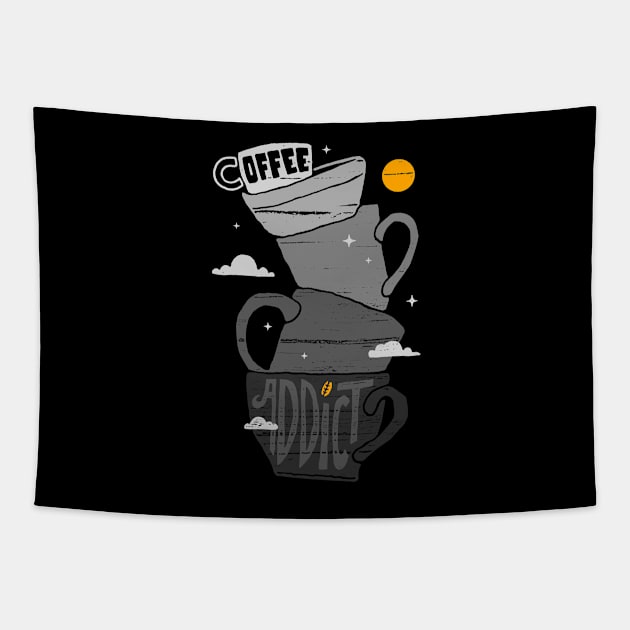 Coffee Addict Tapestry by quilimo