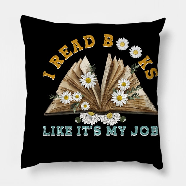 i read books like it's my job Pillow by Handsley Nguyen