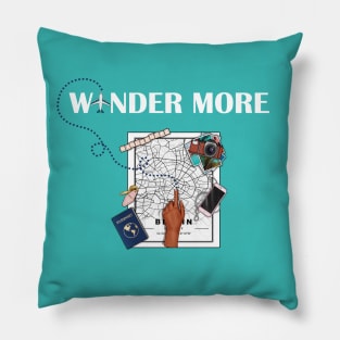 Wander More Pillow