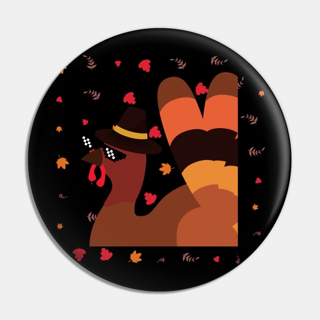 Turkey Thanksgiving Pin by Nanouche