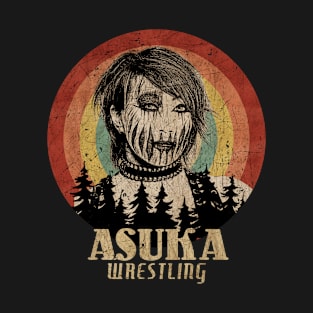 Retro Sunset Asuka Wrestling T-Shirt