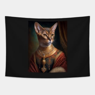 Royal Portrait of an Abyssinian Cat Tapestry