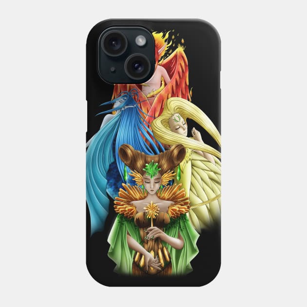 The Firey, The Watery, The Windy and The Earthy - CardCaptor Sakura Phone Case by Chiisa