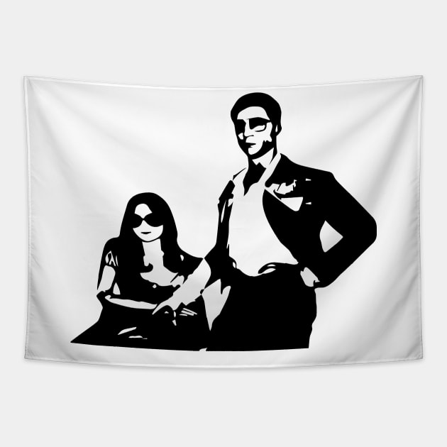 The Serpent- Famous Photo- Charles & Marie- in black Tapestry by NickiPostsStuff
