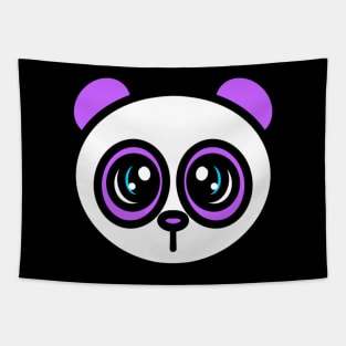 Purple Panda Head - 1000Pandas by Amanda Roos Tapestry