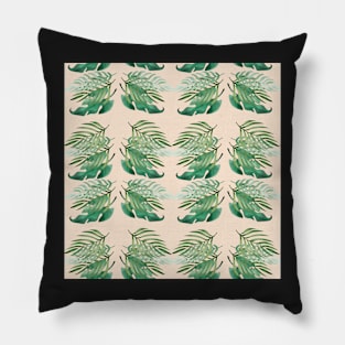 Pastel Plant Patterns Pillow