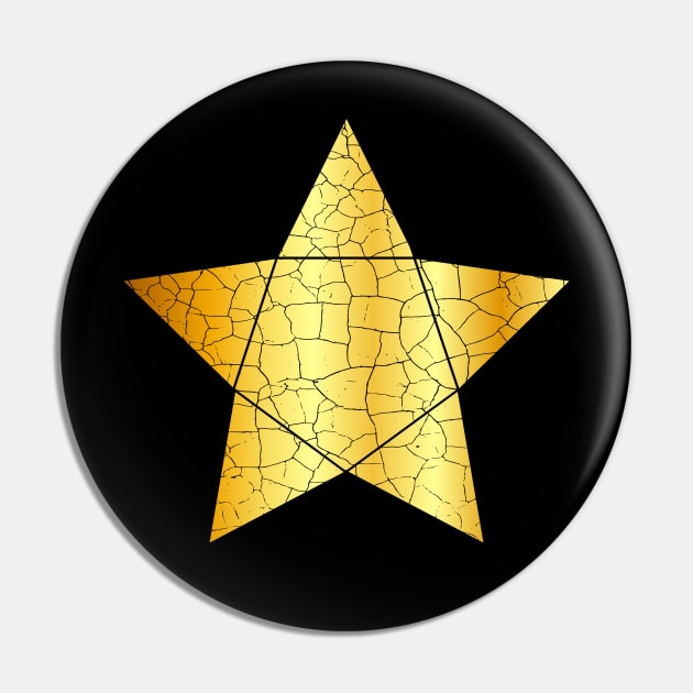 Gold Star - Golden Star VINTAGE Pin by UranusArts