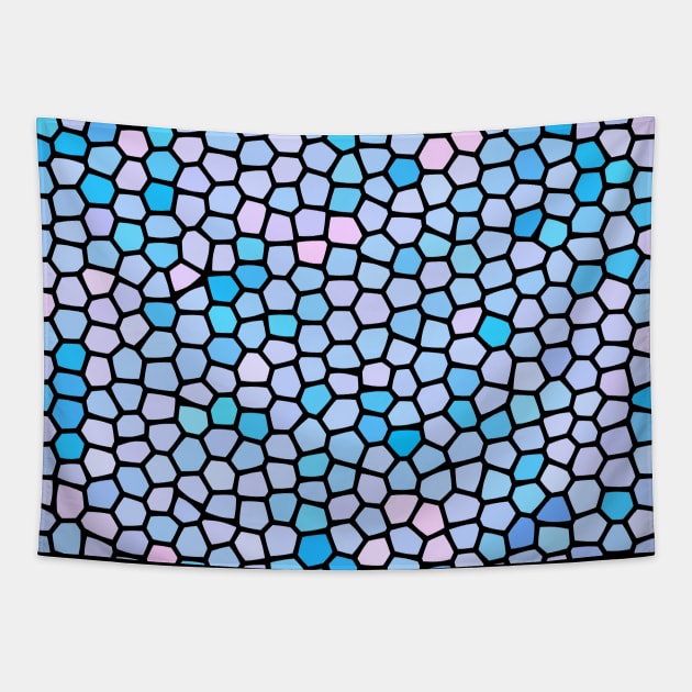 Painted Glass of Blue and Purple Colors Tapestry by Peaceful Space AS