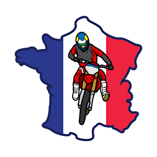 France Drapeau Motocross T-Shirt