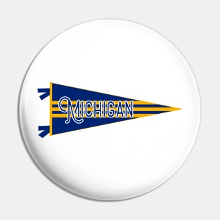 Michigan Flag Pennant Pin