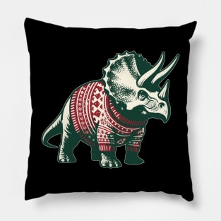 Christmas Triceratops Pillow