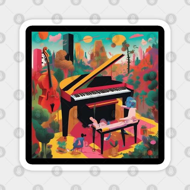 Abstract Image Including A Piano Magnet by Musical Art By Andrew