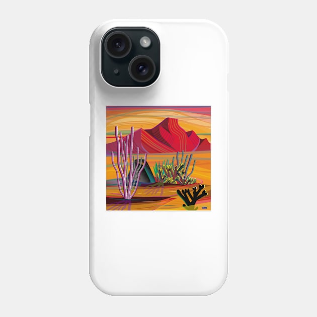 Orange Cactus Garden Phone Case by charker