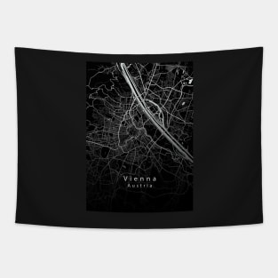 Vienna Austria City Map dark Tapestry