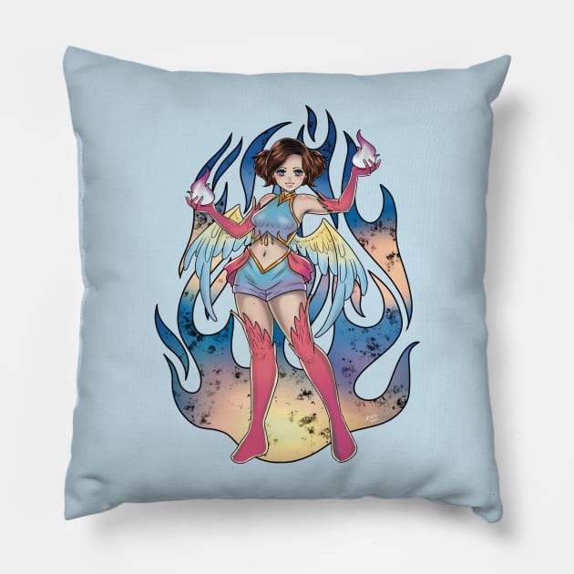 Angelic Fire Pillow by rvkhart