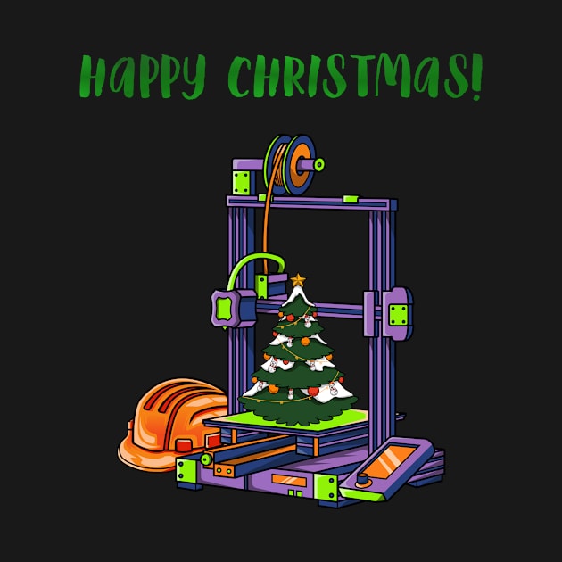 3D Printer #4 Christmas Edition by Merch By Engineer