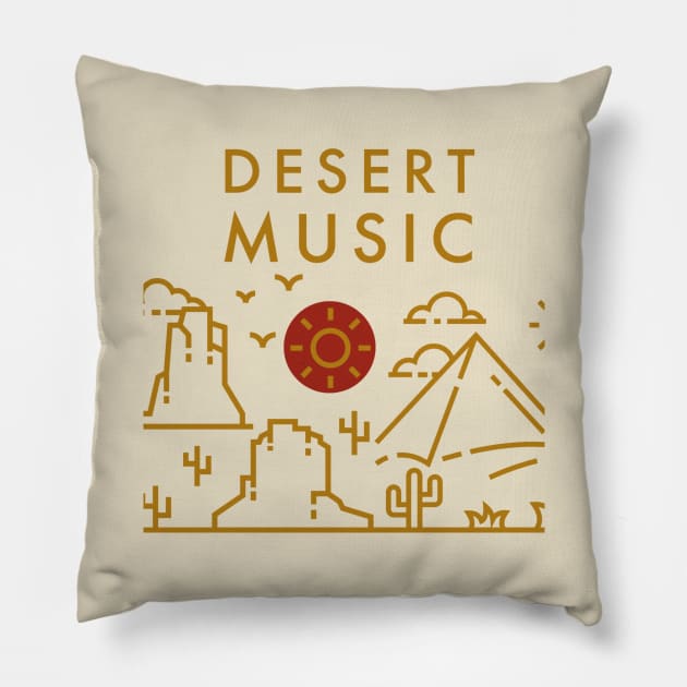 Desert Music Pillow by Artistic Design