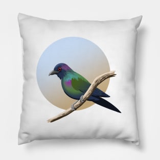 Metallic starling Pillow