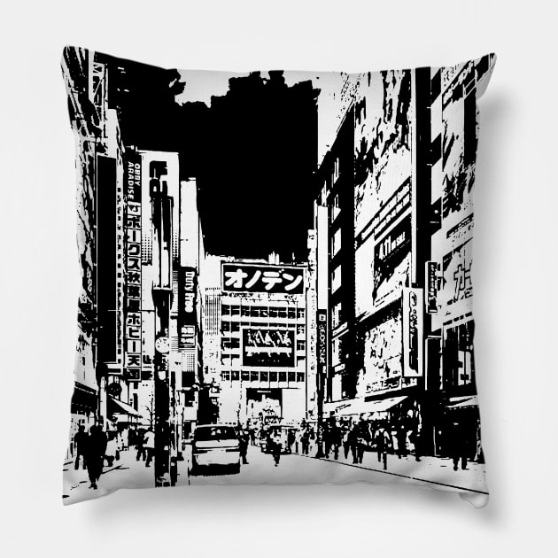 Tokyo - Akihabara Manga Panel Pillow by Neon Bang Bang