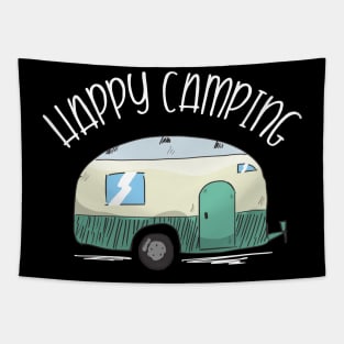 Happy Camping Gift For Young Nature Lover Tapestry