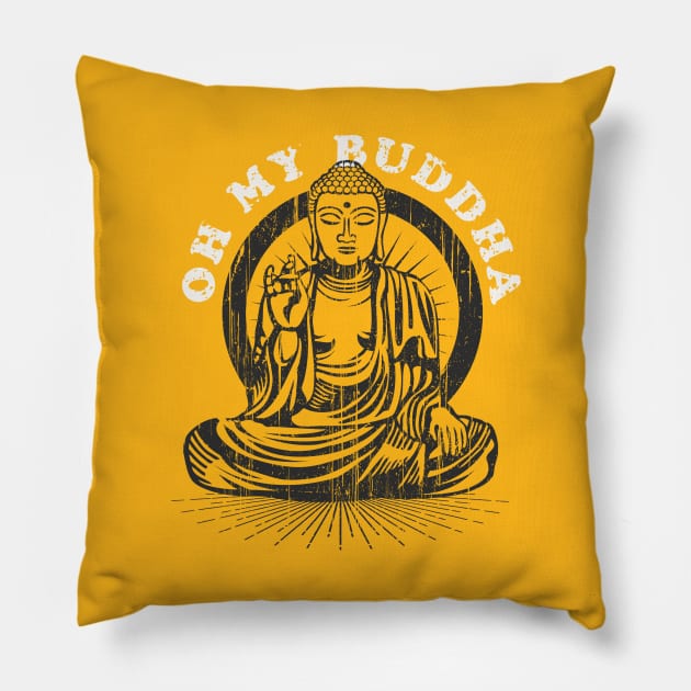 Oh My Buddha Pillow by n23tees