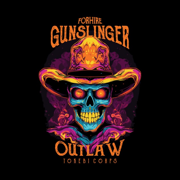 Gunslinger Cowboy Skull by TOKEBI