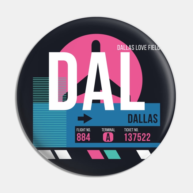 Dallas (DAL) Airport // Sunset Baggage Tag Pin by Now Boarding