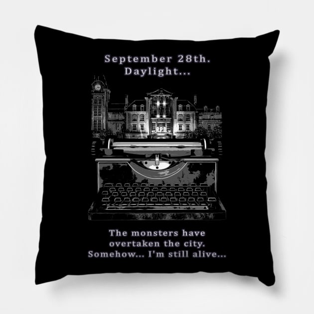 Jill Valentine September 28th Pillow by Power Up Prints