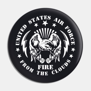 United States Air Force Fire From The Clouds Pin