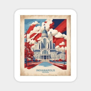 Indiana United States of America Tourism Vintage Poster Magnet