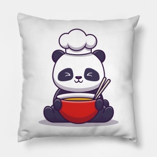 Cute Panda Chef Pillow