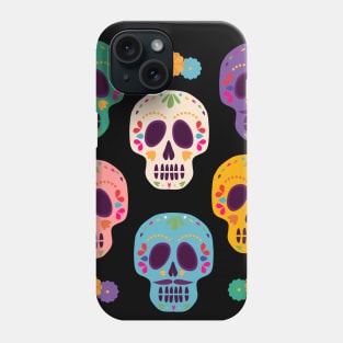 Day of the Dead Colorful Candy Skull Calavera Pattern Phone Case