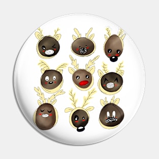 Nine Reindeer Pin