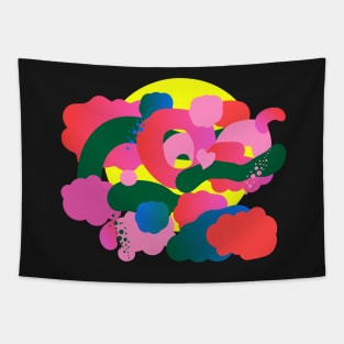 Rainbow skyburst Tapestry