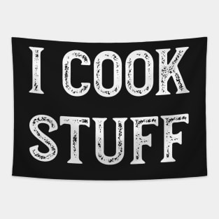 Cooking Saying I Cook Stuff Tapestry