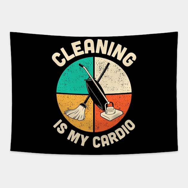 Cleaning Is My Cardio Fitness Gym Workout Womens Tapestry by TMSTORE