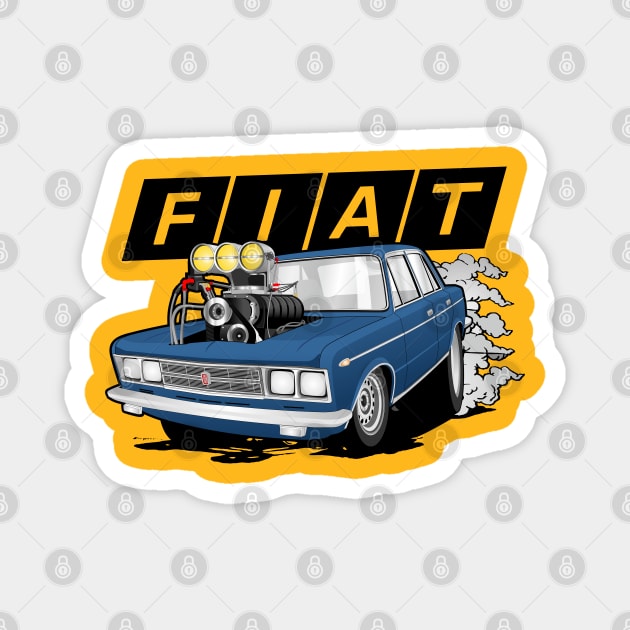 fiat 125 Magnet by small alley co