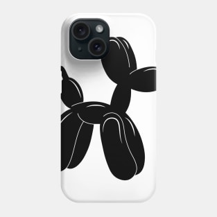 Black balloon dog Phone Case