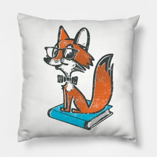 Well Read Fox - Book Geek - Librarian Pillow