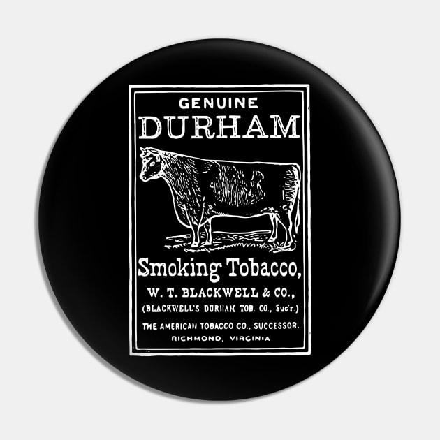 Vintage Genuine Bull Durham Smoking Tobacco Ad Pin by Contentarama