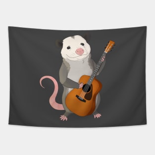 Opossum playing guitar Tapestry