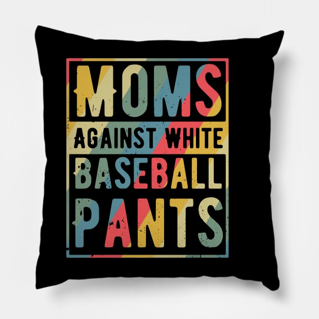Funny Baseball Mom - Mom Against White Baseball Pants Pillow by Gaming champion