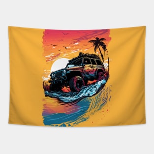 Off-Road Adventure T-Shirt | 4x4 SUV Tee for Outdoor Enthusiasts Tapestry