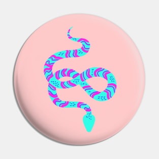 Neon Snakes on Pink Pin