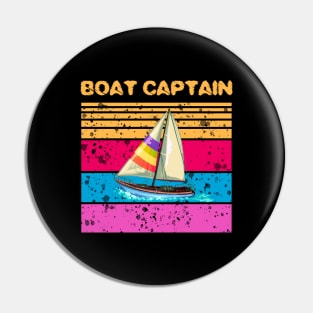 Retro Boat Captain Pin
